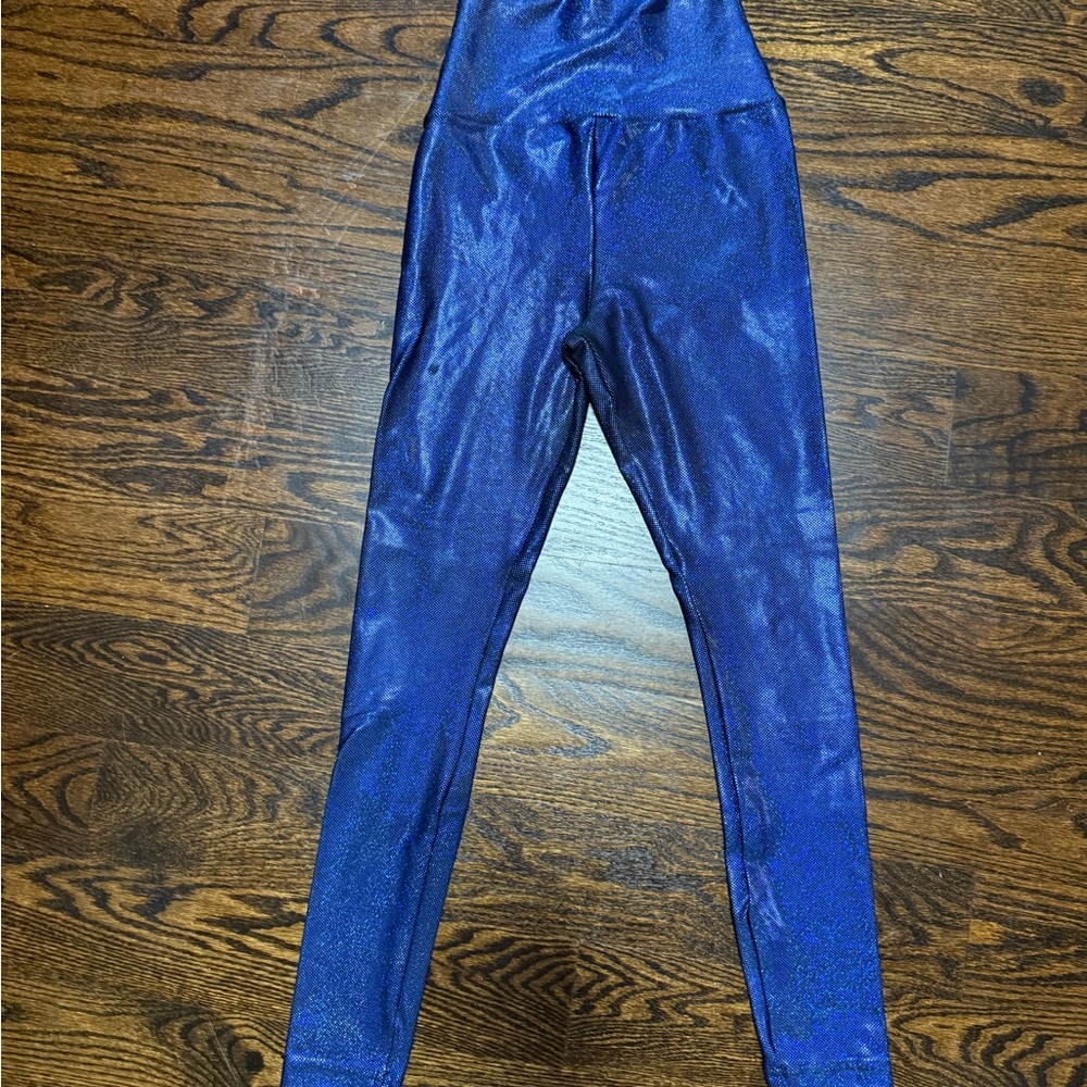 American Apparel Iridescent Blue Leggings